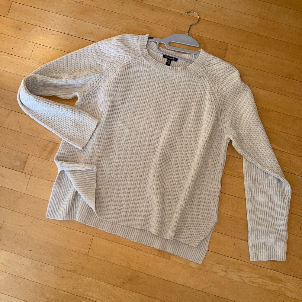 Eileen Fisher fisherman  knit slit side long sleeve, sweater  XS,  GL1347 - Picture 4 of 5